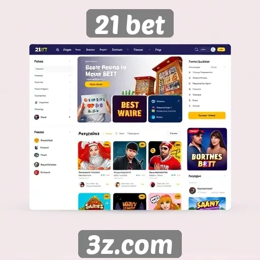 Interface e usabilidade do site 21 bet